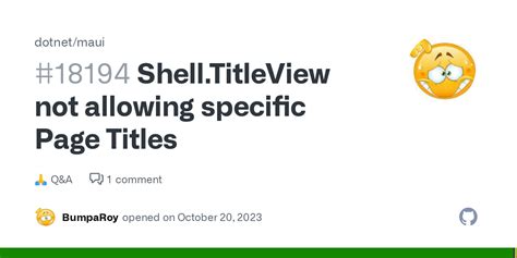Text = "Hello World"; <b>Shell</b>. . Maui shell titleview